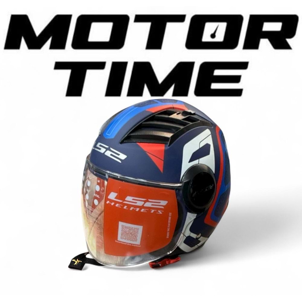 LS2 AIRFLOW 2 SİYAH-MAVİ-KIRMIZI KASK(L)