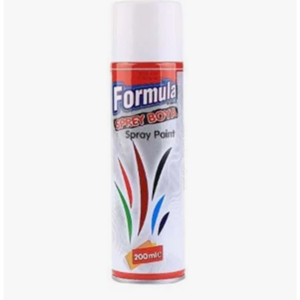 FORMULA SPREY BOYA BEYAZ MOTOSİKLET BİSİKLET ARABA 200ML