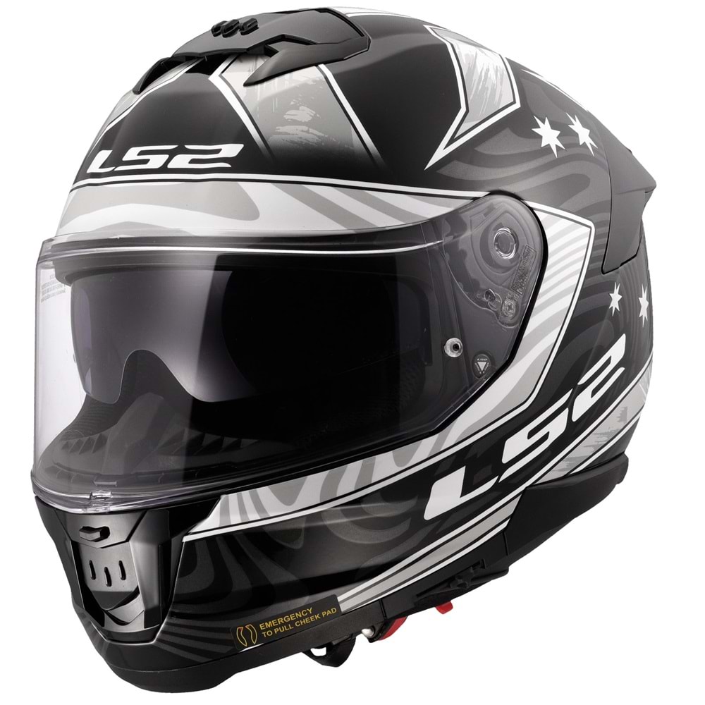 LS2 STREAM 2 GALDAM SİYAH-BEYAZ KASK (XL)