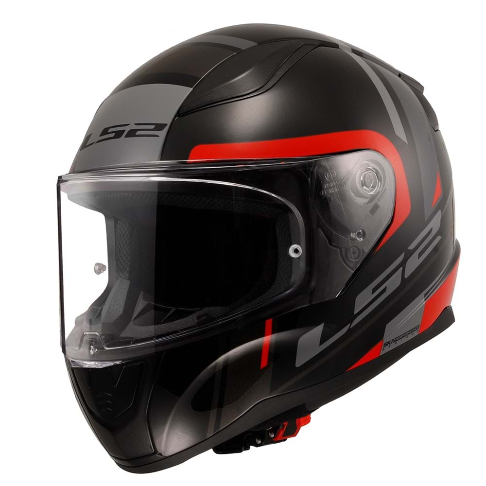 LS2 RAPID 2 CHOS SİYAH-KIRMIZI KASK (M)