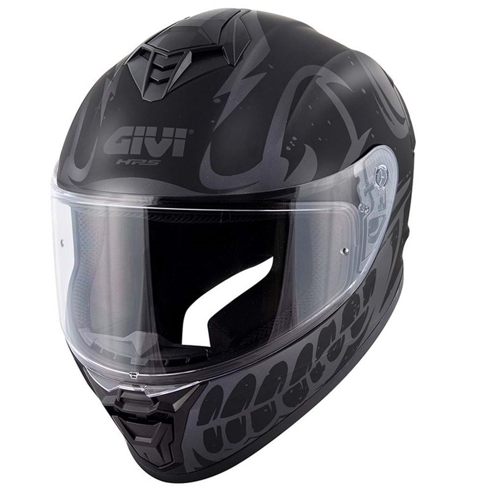 GIVI 50.X BONES MAT SİYAH-GRİ KASK (S)