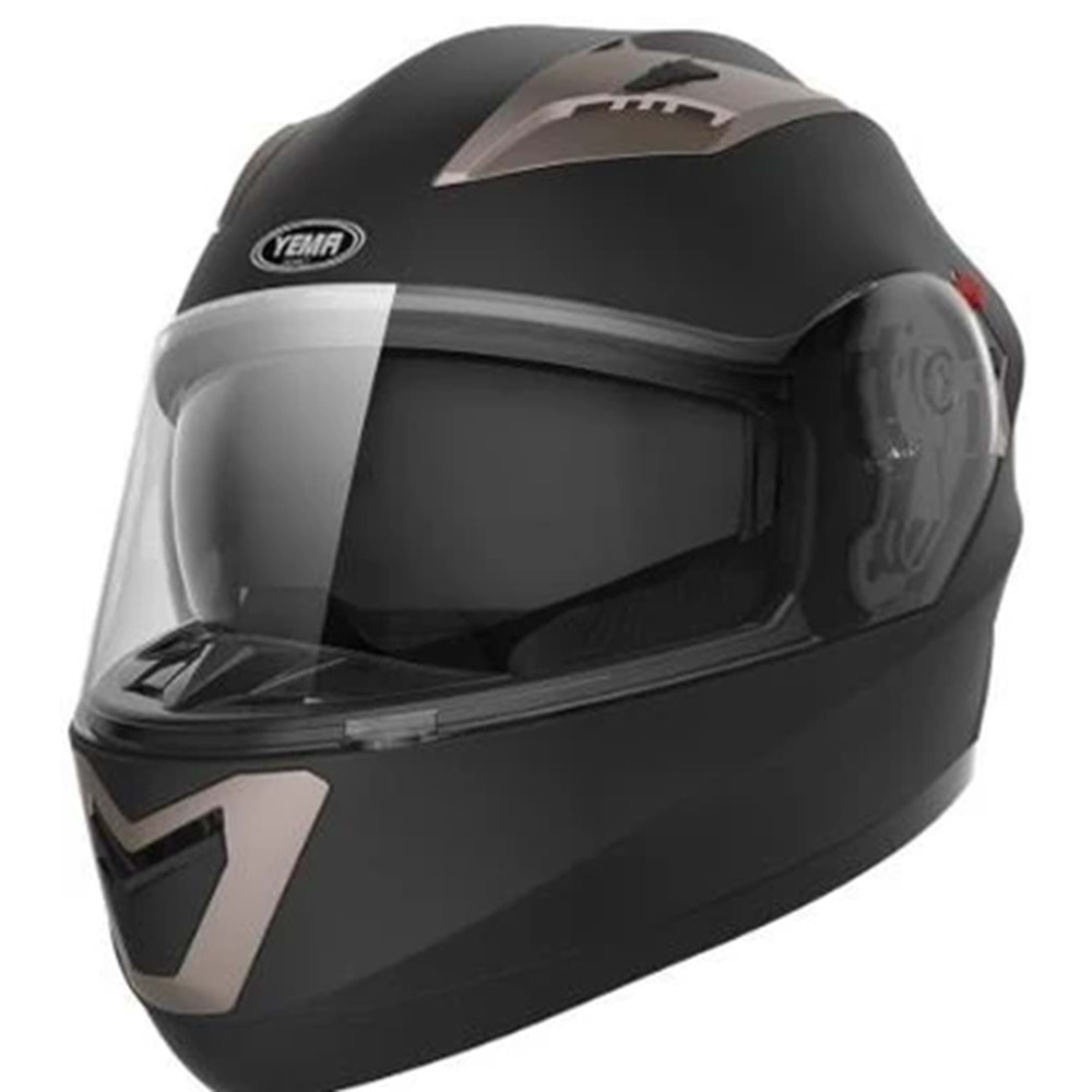 YEMA ÇENEDEN AÇILIR KASK GÜNEŞ VİZÖRLÜ SİYAH (L)