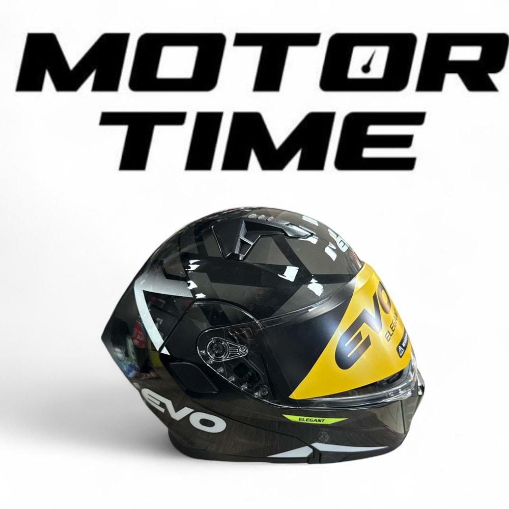 EVO YARIM GÜNEŞ GÖZLÜKLÜ KASK SİYAH-BEYAZ (L)