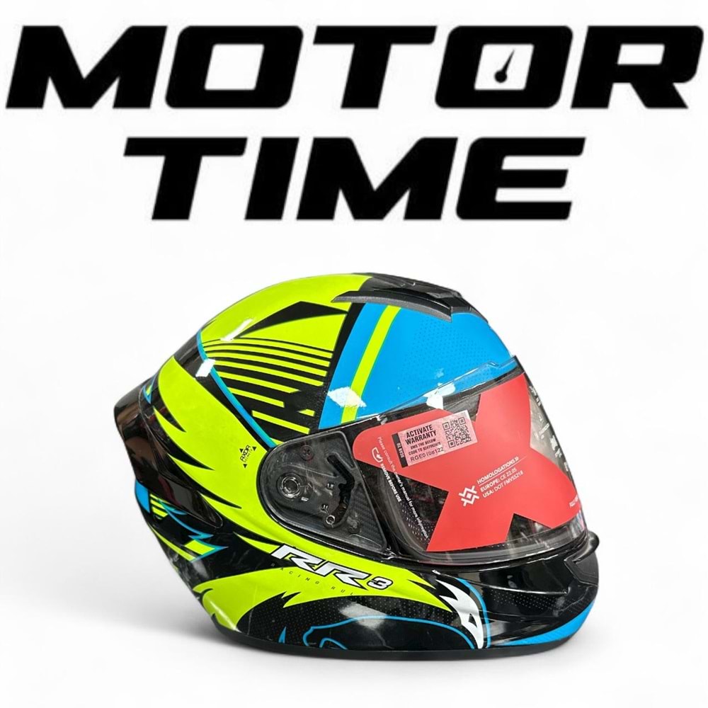 AXOR SİYAH-MAVİ-SARI KASK (M)