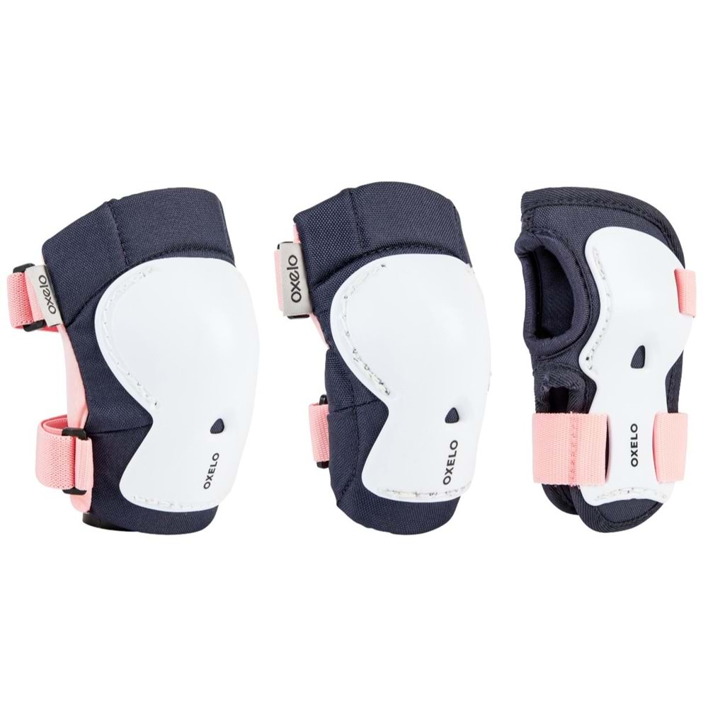 OXELO DİZLİK DİRSEKLİK TAKIM BEYAZ-PEMBE