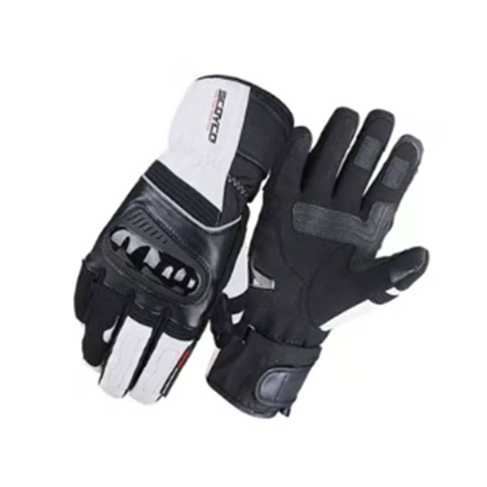 SCOYCO MC82WP KIŞLIK MOTOSİKLET ELDİVENİ - BEYAZ (M)