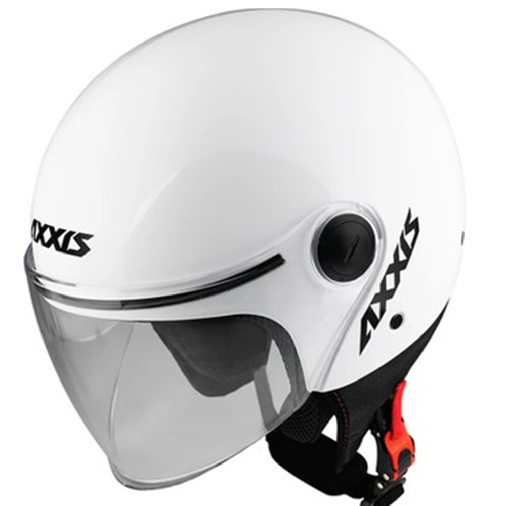 AXXIS SQUARE S SOLID A0 GLOSS PEARL WHİTE (L) BEYAZ YARIM KASK