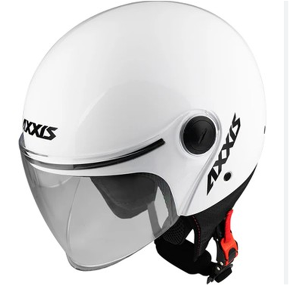 AXXIS SQUARE S SOLID A0 GLOSS PEARL WHİTE (XL) BEYAZ YARIM KASK