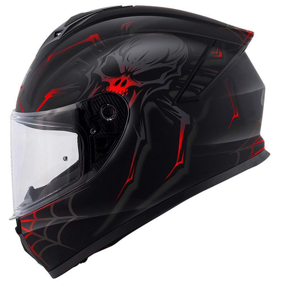 GIVI 50.X ARACHNO MAT SİYAH-KIRMIZI KASK (XL)