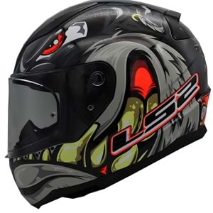 LS2 RAPID 2 SPOX GRİ-KIRMIZI KASK(M)
