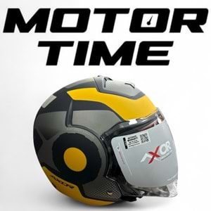 AXOR STRIKER YARIM GÖZLÜKLÜ GRİ-SARI (L)