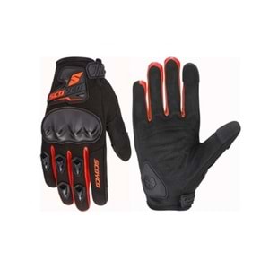 ELDİVEN SCOYCO MC148 YAZLIK SİYAH-KIRMIZI (L)