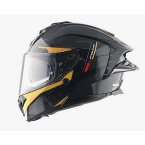 Axor Brutale Kryptıc Full Face Parlak Siyah Sarı - Siyah - Sarı (XL)