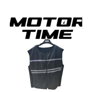 YELEK YARIM REFLEKTÖRLÜ SİYAH (L)