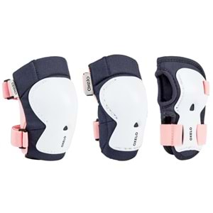 OXELO DİZLİK DİRSEKLİK TAKIM BEYAZ-PEMBE