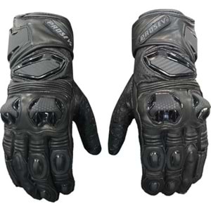 Prosev GL66 Siyah Deri Yarış Eldiveni-XL