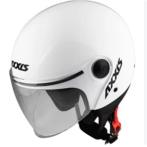 AXXIS SQUARE S SOLID A0 GLOSS PEARL WHİTE (XL) BEYAZ YARIM KASK