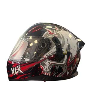 KASK ÇENE AÇILIR SERTİFİKALI KURUKAFA KIRMIZI MD 166 (L)BEDEN