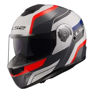 LS2 STROBE 2 MONZA SİYAH-BEYAZ-KIRMIZI KASK (L)