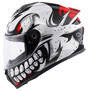 GIVI 50.X BONES BEYAZ-KIRMIZI KASK (XL)