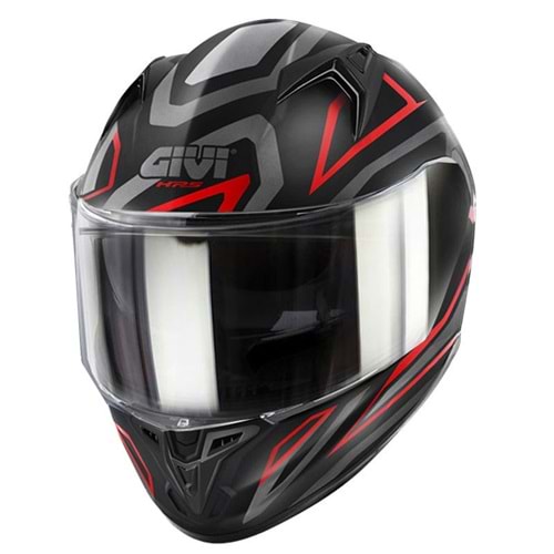 GIVI 50.7 PROTON MAT TITANIUM-KIRMIZI KASK(L)