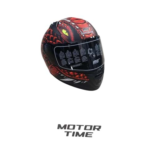 MT DRAGLAX RED GÜNEŞ GÖZLÜKLÜ KASK(L)