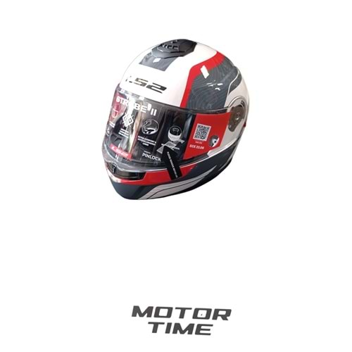 LS2 STROBE II MONZA BLACK WHİTE RED(XXL)