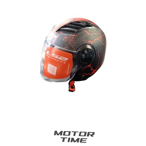 LS2 AIRFLOW 2 SİYAH-KIRMIZI KASK(XL)