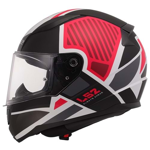 LS2 RAPID 2 GRID MAT BEYAZ-KIRMIZI KASK(L)