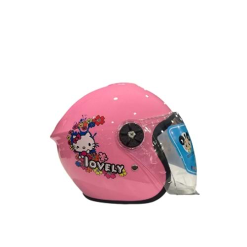 HELLO KİTY PEMBE YARIM (M) ÇOCUK KASKI