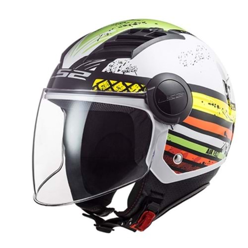 LS2 AIRFLOW BEYAZ-SİYAH-KIRMIZI KASK (XL)
