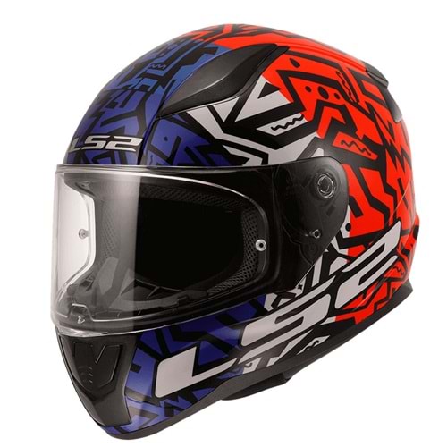 LS2 RAPID 2 MEMPHIS KIRMIZI-MAVİ KASK (L)