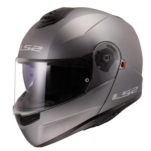 LS2 STROBE 2 MAT TITANIUM KASK (3XL) ÇENE AÇILIR GÜNEŞ GÖZLÜKLÜ