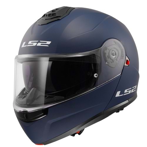 LS2 STROBE 2 MAT NAVY MAVİ KASK (3XL) GÜNEŞ GÖZLÜKLÜ ÇENE AÇILIR