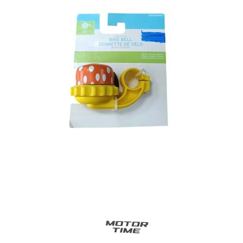 BİSİKLET ZİL LÜX 360 ÇEVİRMELİ TURUNCU-BEYAZ