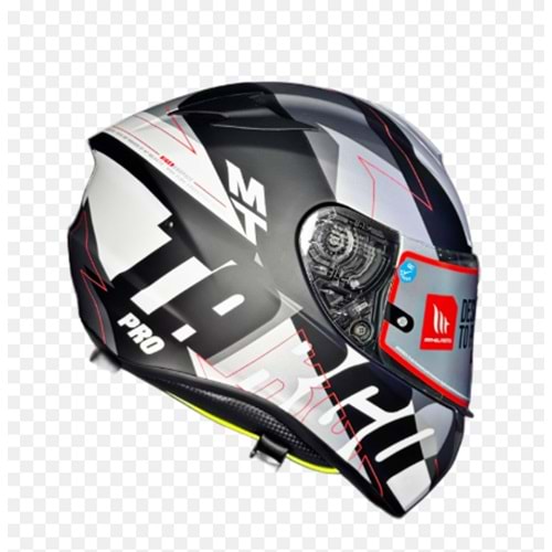 MT TARGO PRO KASK SİYAH-BEYAZ KASK GÜNEŞ GÖZLÜKLÜ (L)