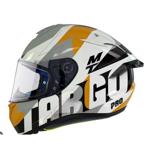 MT TARGO PRO KASK SARI-BEYAZ KASK GÜNEŞ GÖZLÜKLÜ (L)
