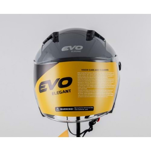 EVO YARIM GÜNEŞ GÖZLÜKLÜ KASK NARDO GRİ (M)