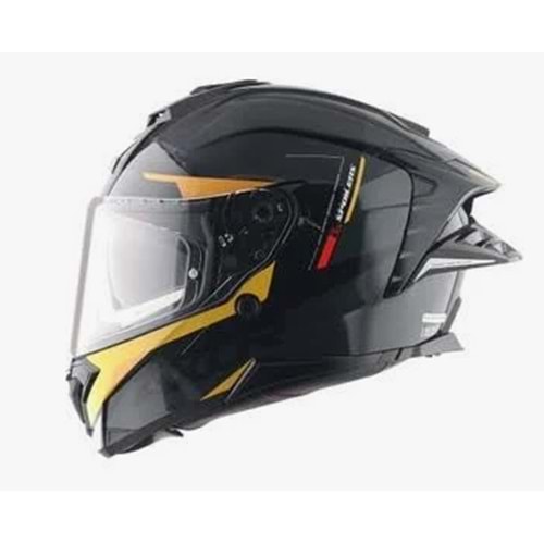 Axor Brutale Kryptıc Full Face Parlak Siyah Sarı - Siyah - Sarı (XL)