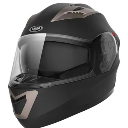 YEMA ÇENEDEN AÇILIR KASK GÜNEŞ VİZÖRLÜ SİYAH (L)