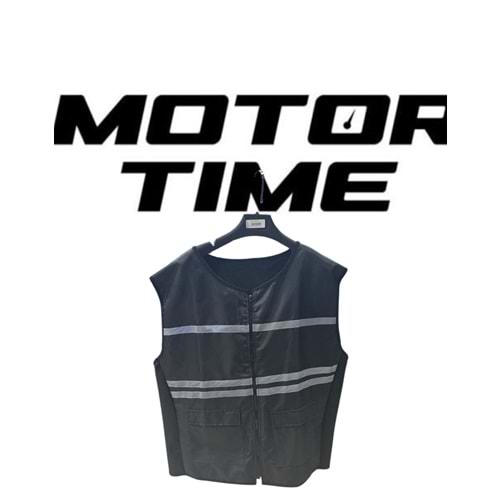 YELEK YARIM REFLEKTÖRLÜ SİYAH (L)