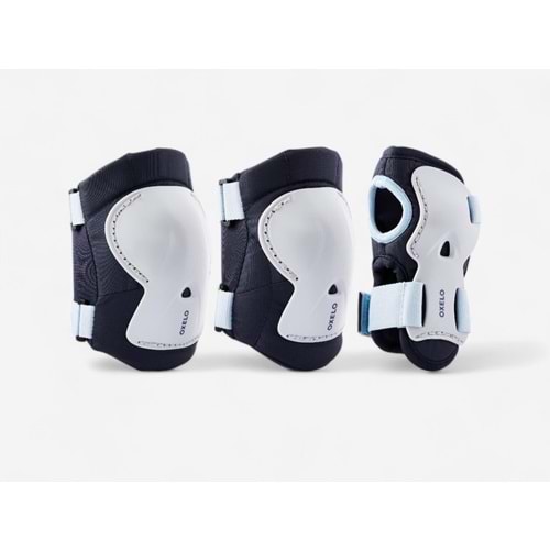OXELO DİZLİK DİRSEKLİK TAKIM BEYAZ-MAVİ
