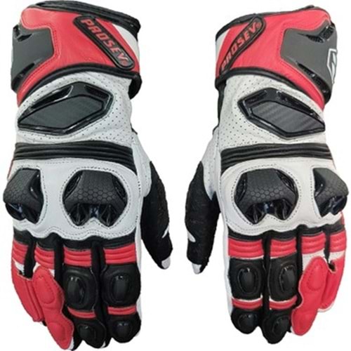 Prosev GL66 Kırmızı Beyaz Yarış Eldiveni-XL