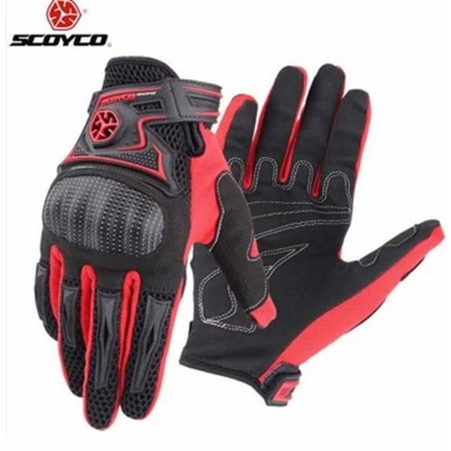 SCOYCO MC-23 ELDİVEN SİYAH-KIRMIZI (L)