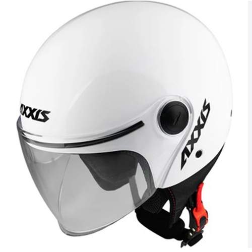 AXXIS SQUARE S SOLID A0 GLOSS PEARL WHİTE (XL) BEYAZ YARIM KASK