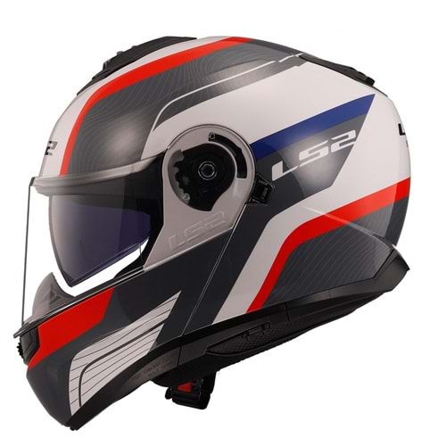 LS2 STROBE 2 MONZA SİYAH-BEYAZ-KIRMIZI KASK (XL)