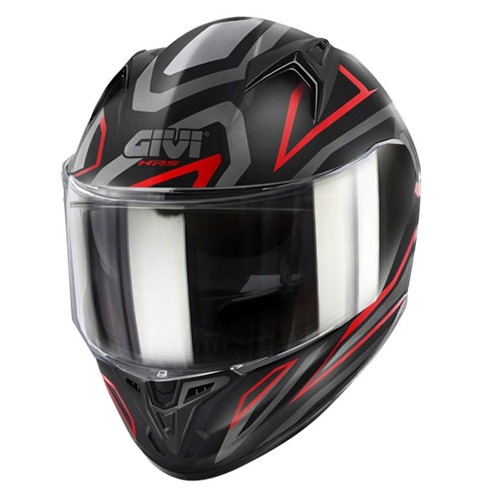 GIVI 50.7 PROTON MAT TITANIUM-KIRMIZI KASK(L)