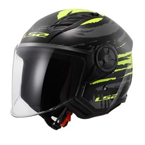 LS2 AIRFLOW 2 BRUSH SİYAH-NEON SARI KASK(L)