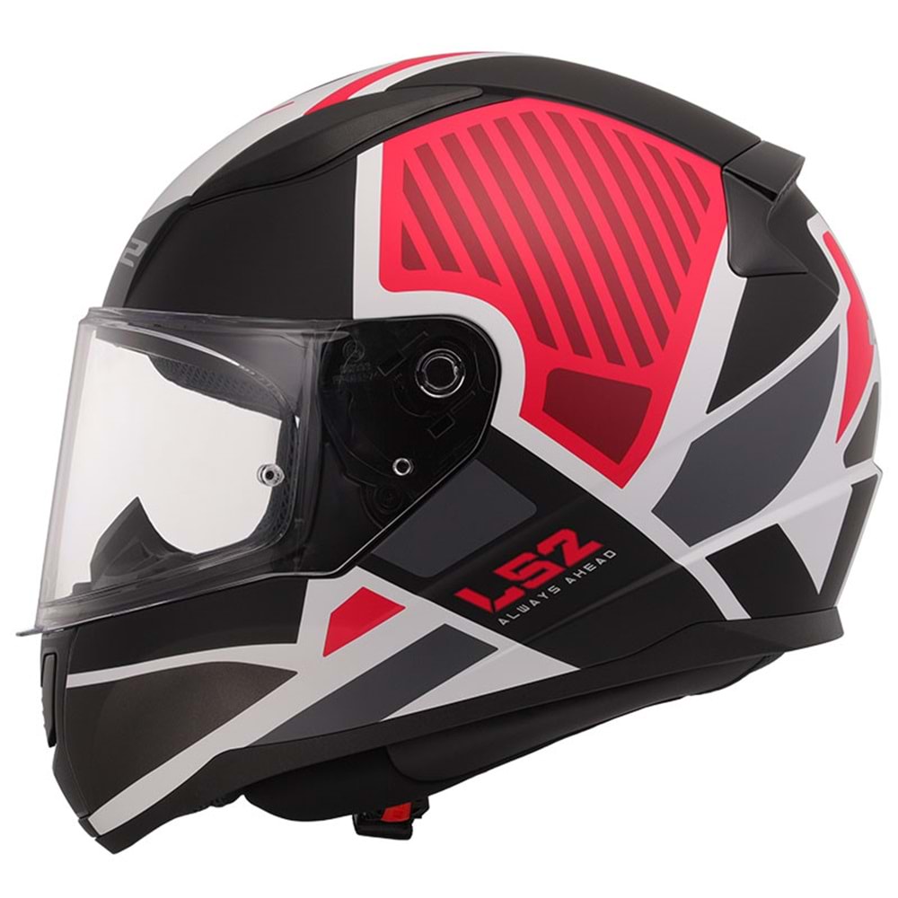 LS2 RAPID 2 GRID MAT BEYAZ-KIRMIZI KASK(L)