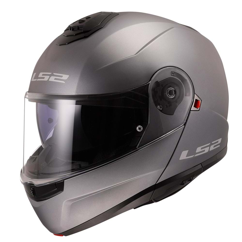 LS2 STROBE 2 MAT TITANIUM KASK (3XL) ÇENE AÇILIR GÜNEŞ GÖZLÜKLÜ